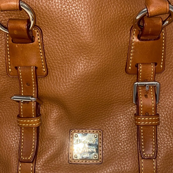 Dooney & Bourke Florentine Bristol Whiskey Brown Leather Satchel Shoulder Bag - Picture 2 of 11
